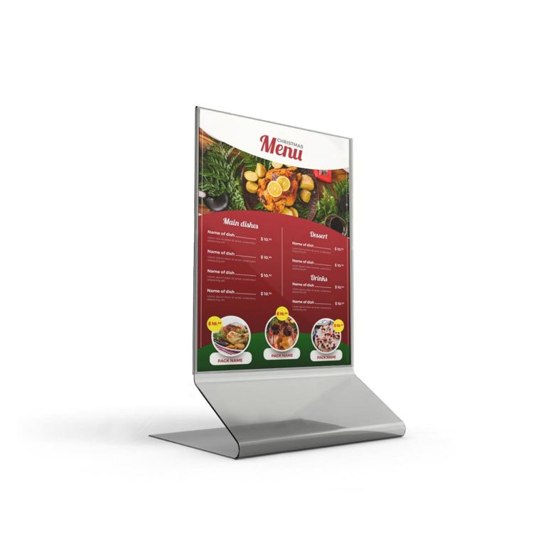 Porta menu acrilico – Rapicopias Publicidad en Medellín